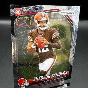 2025 Panini Prizm- Shedeur Sanders - Silver Lazers Prizm Rookie Card (RC) Browns